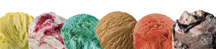Afbeelding 2 van verschillende smaken ijs